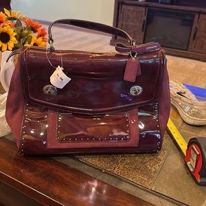 NWT Coach Poppy Studded Victoria Satchel